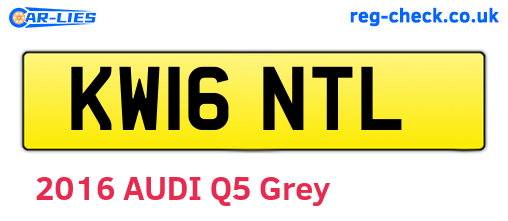KW16NTL are the vehicle registration plates.