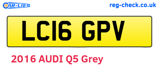 LC16GPV are the vehicle registration plates.