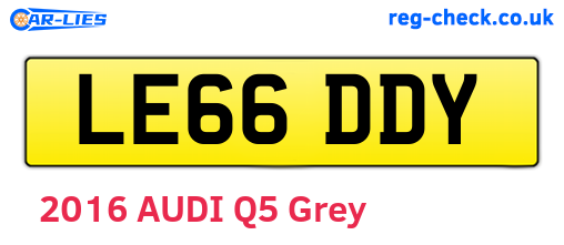 LE66DDY are the vehicle registration plates.