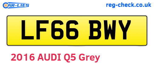 LF66BWY are the vehicle registration plates.