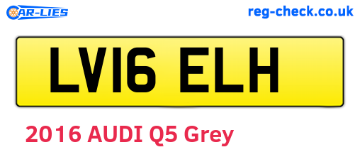 LV16ELH are the vehicle registration plates.