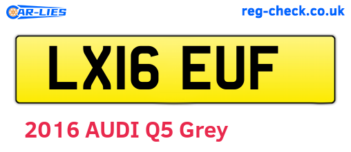 LX16EUF are the vehicle registration plates.