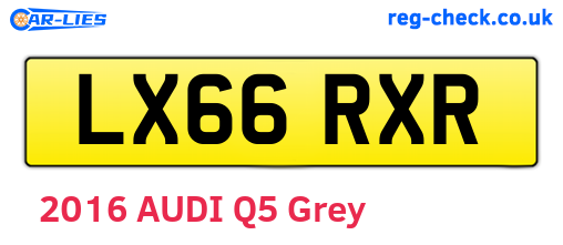 LX66RXR are the vehicle registration plates.