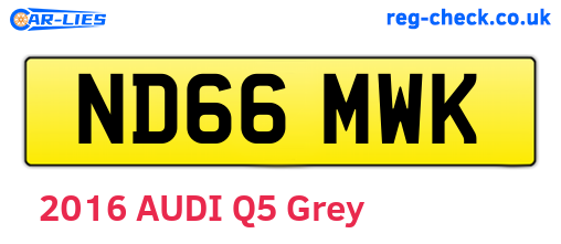 ND66MWK are the vehicle registration plates.