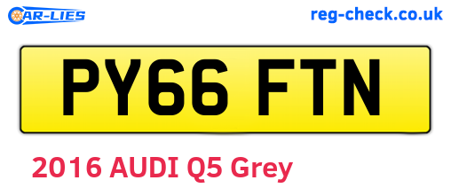 PY66FTN are the vehicle registration plates.