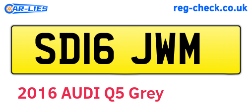 SD16JWM are the vehicle registration plates.