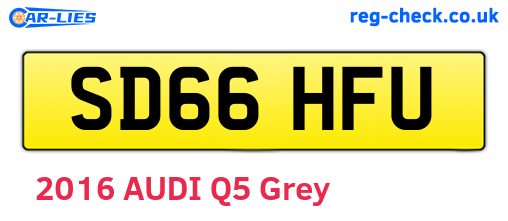 SD66HFU are the vehicle registration plates.