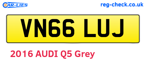 VN66LUJ are the vehicle registration plates.