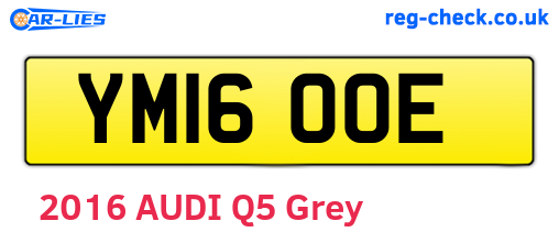 YM16OOE are the vehicle registration plates.