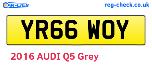 YR66WOY are the vehicle registration plates.