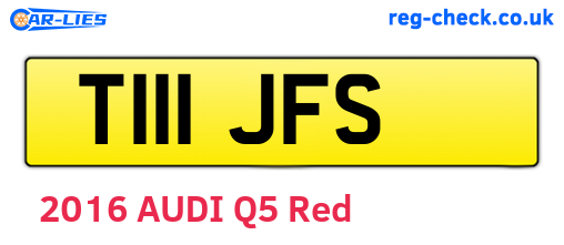 T111JFS are the vehicle registration plates.