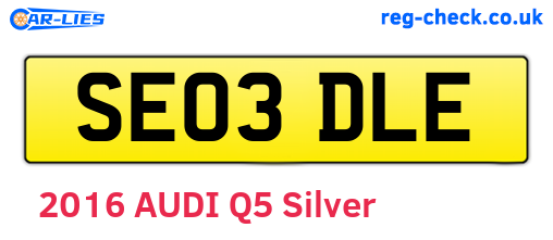SE03DLE are the vehicle registration plates.