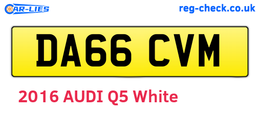 DA66CVM are the vehicle registration plates.