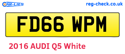FD66WPM are the vehicle registration plates.