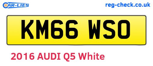KM66WSO are the vehicle registration plates.