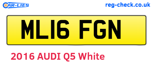 ML16FGN are the vehicle registration plates.