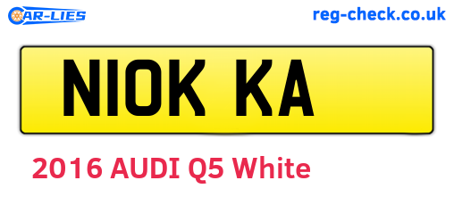 N10KKA are the vehicle registration plates.