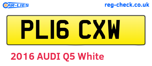 PL16CXW are the vehicle registration plates.