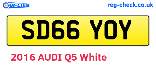 SD66YOY are the vehicle registration plates.
