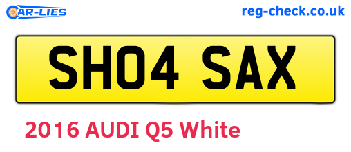 SH04SAX are the vehicle registration plates.