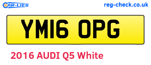 YM16OPG are the vehicle registration plates.