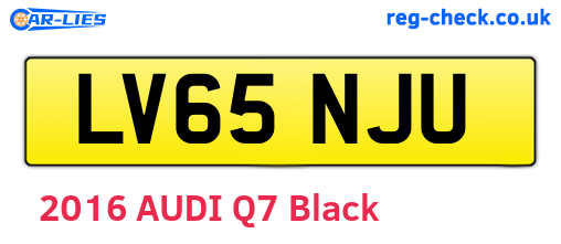 LV65NJU are the vehicle registration plates.