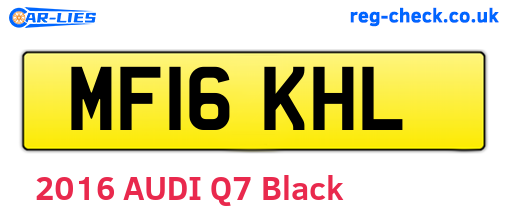 MF16KHL are the vehicle registration plates.
