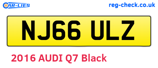 NJ66ULZ are the vehicle registration plates.