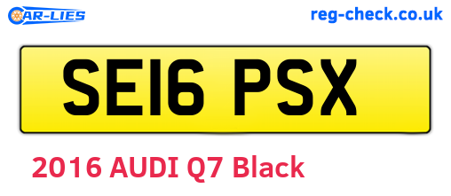 SE16PSX are the vehicle registration plates.