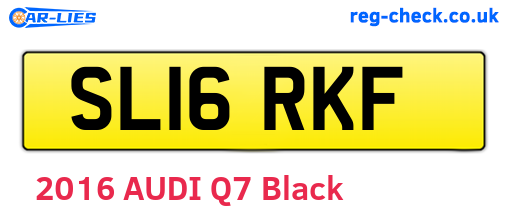 SL16RKF are the vehicle registration plates.