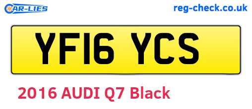 YF16YCS are the vehicle registration plates.