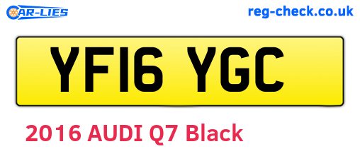 YF16YGC are the vehicle registration plates.
