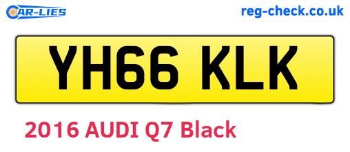 YH66KLK are the vehicle registration plates.