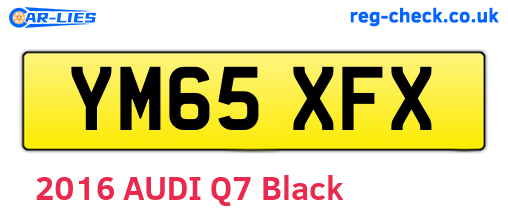 YM65XFX are the vehicle registration plates.