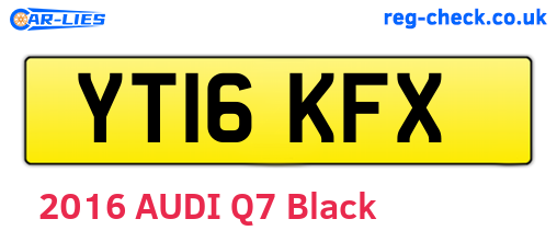 YT16KFX are the vehicle registration plates.