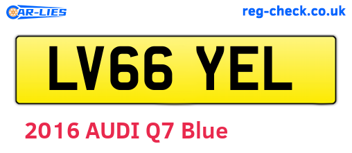 LV66YEL are the vehicle registration plates.