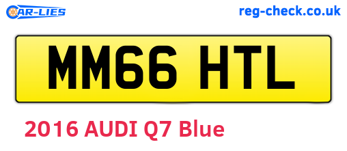MM66HTL are the vehicle registration plates.