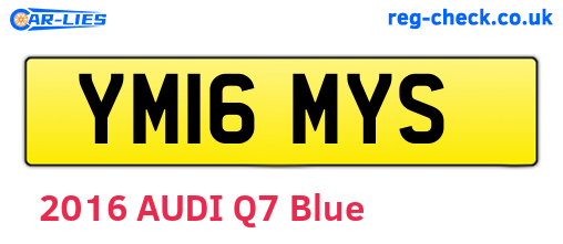 YM16MYS are the vehicle registration plates.