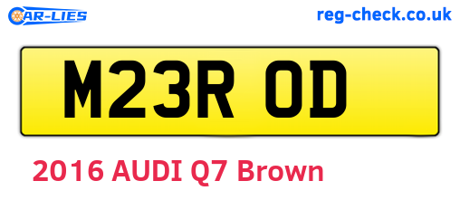 M23ROD are the vehicle registration plates.
