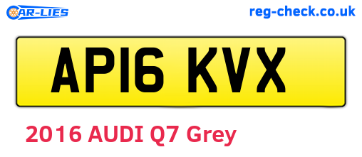 AP16KVX are the vehicle registration plates.