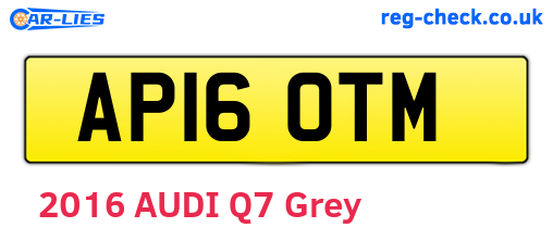 AP16OTM are the vehicle registration plates.