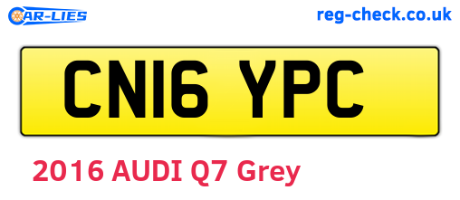 CN16YPC are the vehicle registration plates.