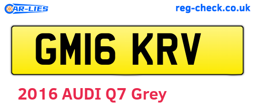 GM16KRV are the vehicle registration plates.