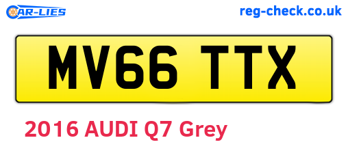 MV66TTX are the vehicle registration plates.
