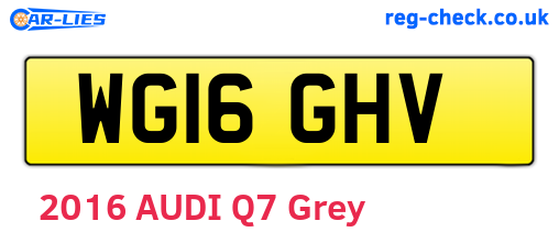 WG16GHV are the vehicle registration plates.