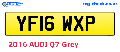 YF16WXP are the vehicle registration plates.