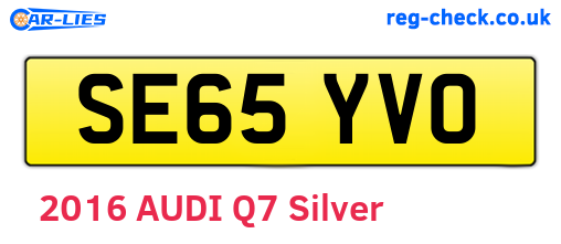 SE65YVO are the vehicle registration plates.