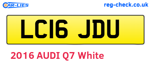 LC16JDU are the vehicle registration plates.