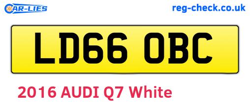 LD66OBC are the vehicle registration plates.