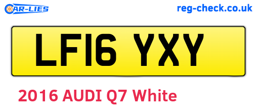 LF16YXY are the vehicle registration plates.